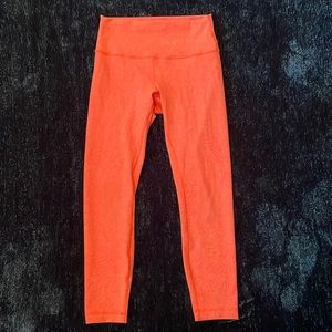 Lululemon Wunder Train High-Rise Tight 25” in Crunch Warm Coral